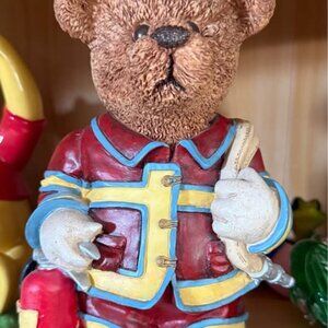 Fireman Bear Kids Bank